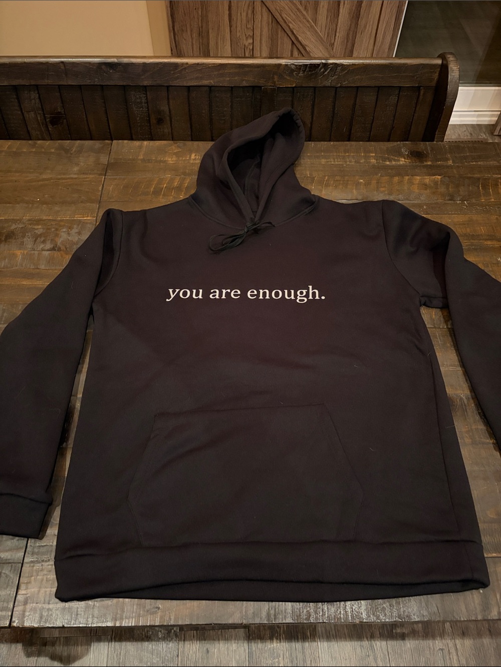 Dear Person Behind Me Mental Health Positivity Black Fleece Hoodie Size XXL